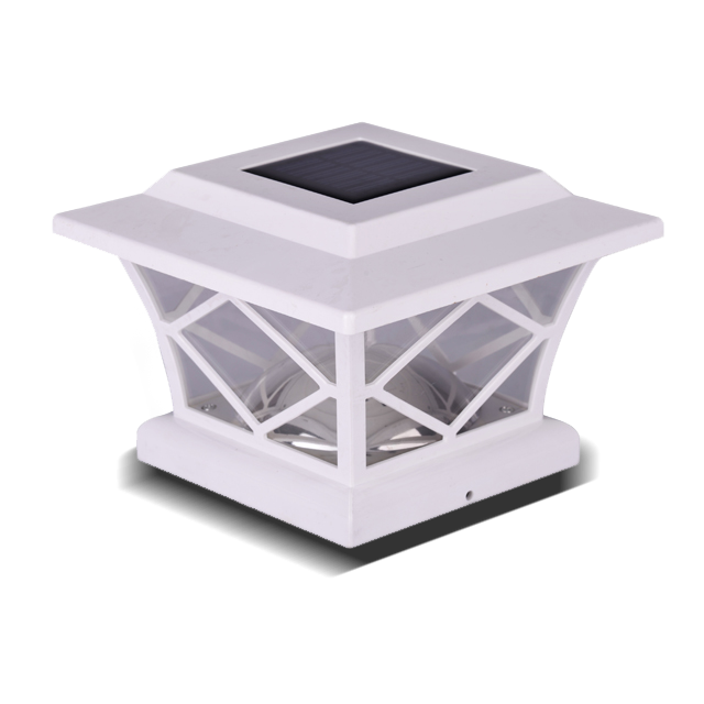 2211-F10 WH White Diamond Pattern LED Stolpe Cap landskap trädgårdslampa 2211-F10 WH White Diamond Pattern LED Stolpe Cap landskap trädgårdslampa