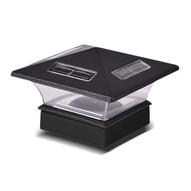 2211-F26 BL Trä Vattentät staketstolpe Cap Light