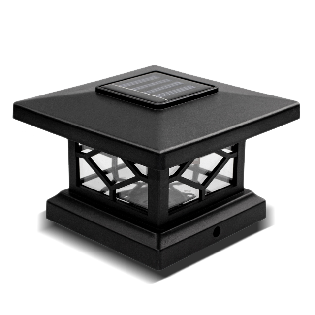 2211-PF4 BL Black Diamond Pattern LED Solar Post Cap Light 2211-PF4 BL Black Diamond Pattern LED Solar Post Cap Light